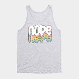 NOPE /// Retro Faded Style Typography Design Tank Top